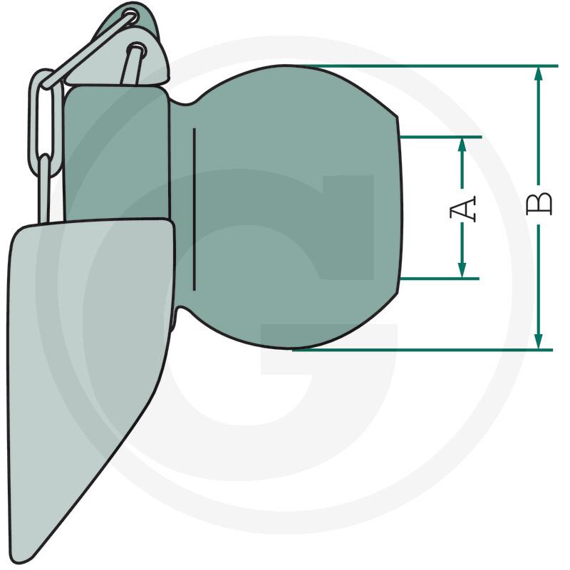 Krogla spodnjega priklopa z lovilcem 2/1
